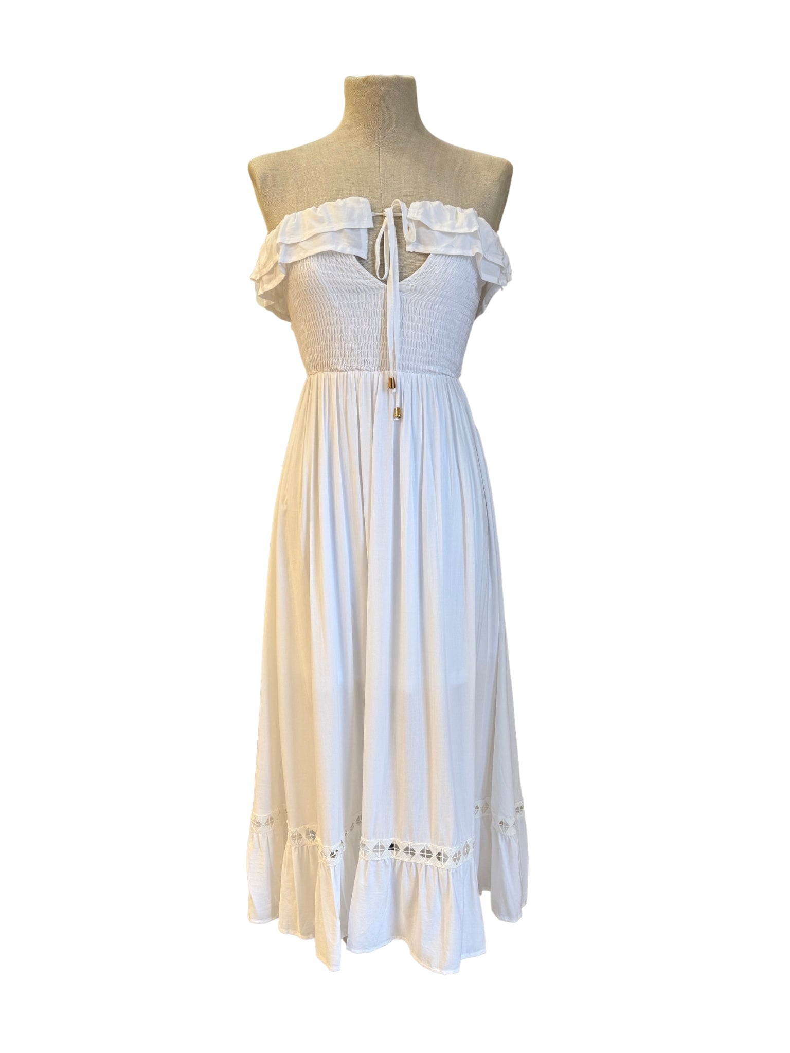 Vestido Blanco Off Shoulder