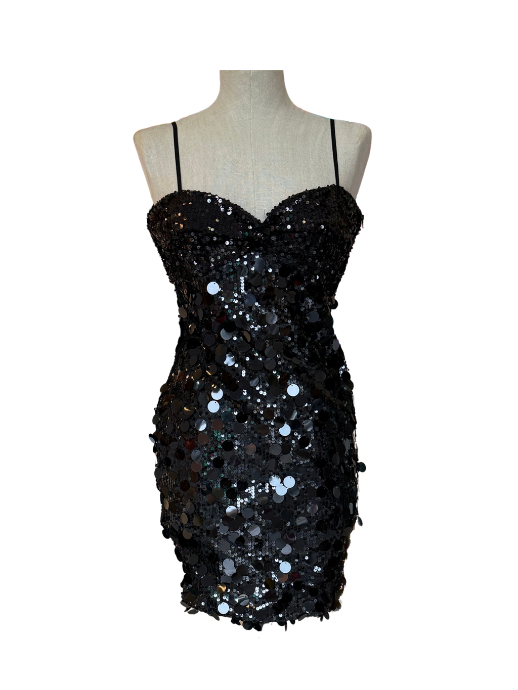 Vestido Mini Negro con Lentejuelas – Elegancia y Glamour 🖤✨