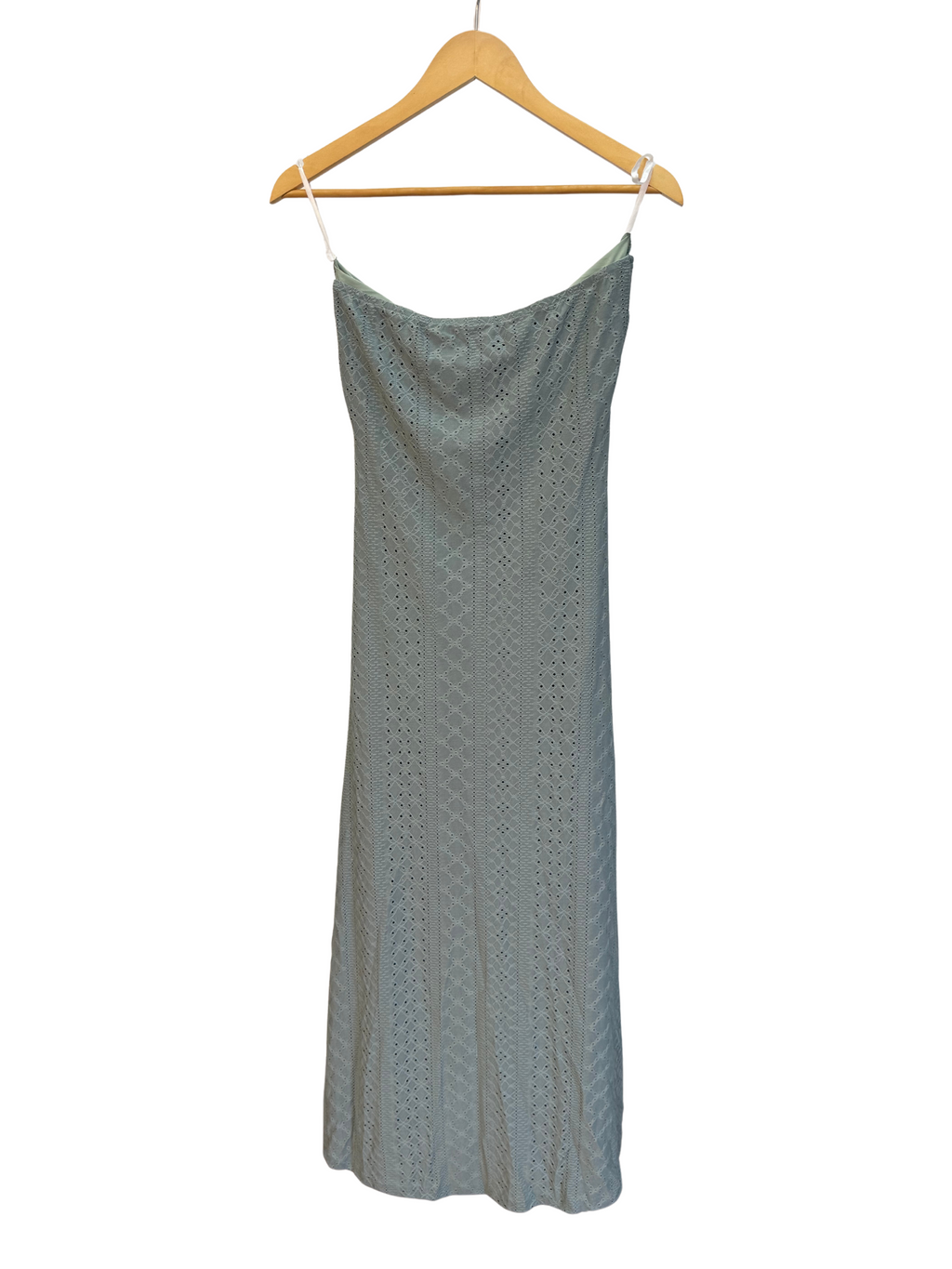Vestido Largo con Drapeado Frontal – Verde Sage
