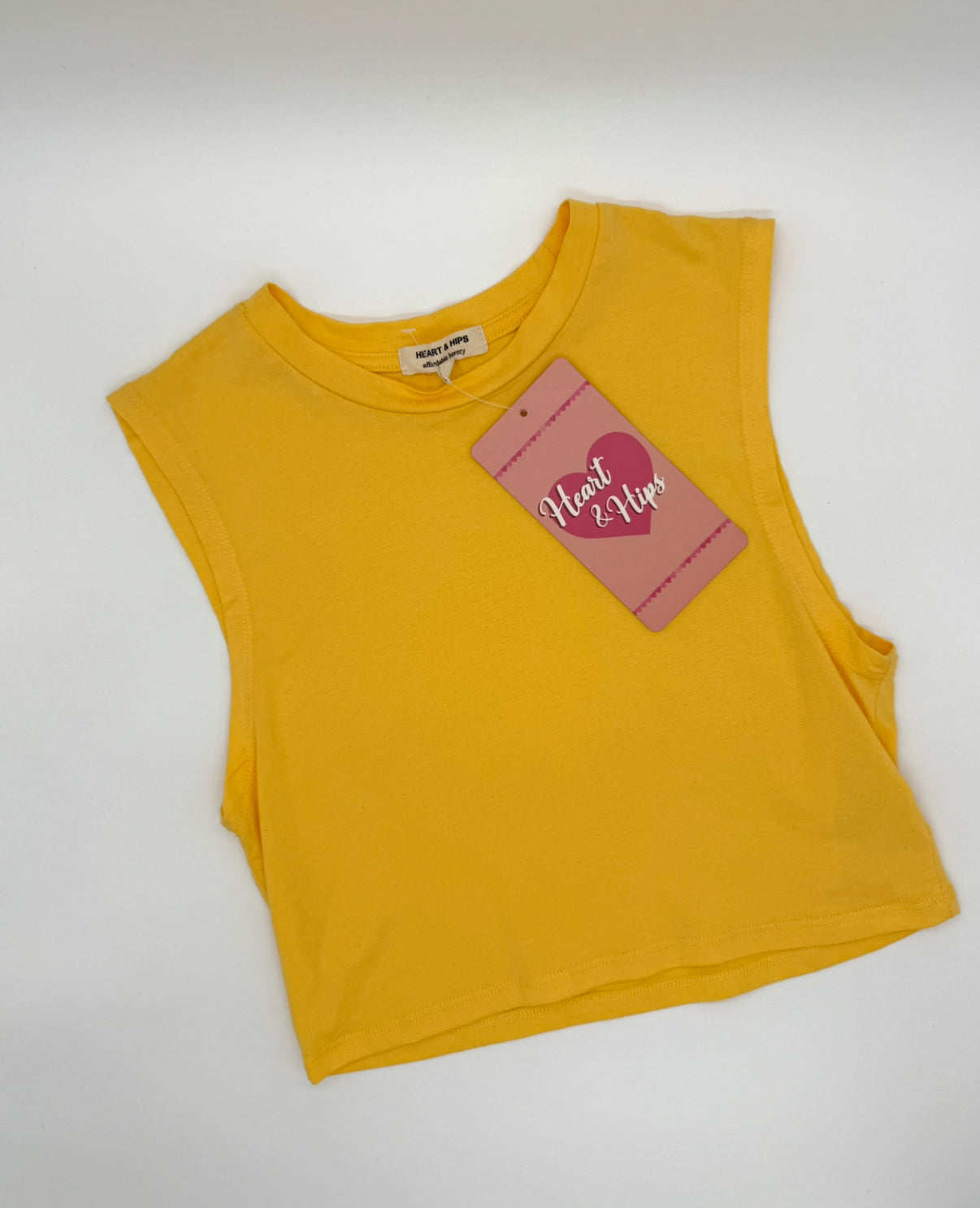Crop Top Amarillo Básico ☀️✨