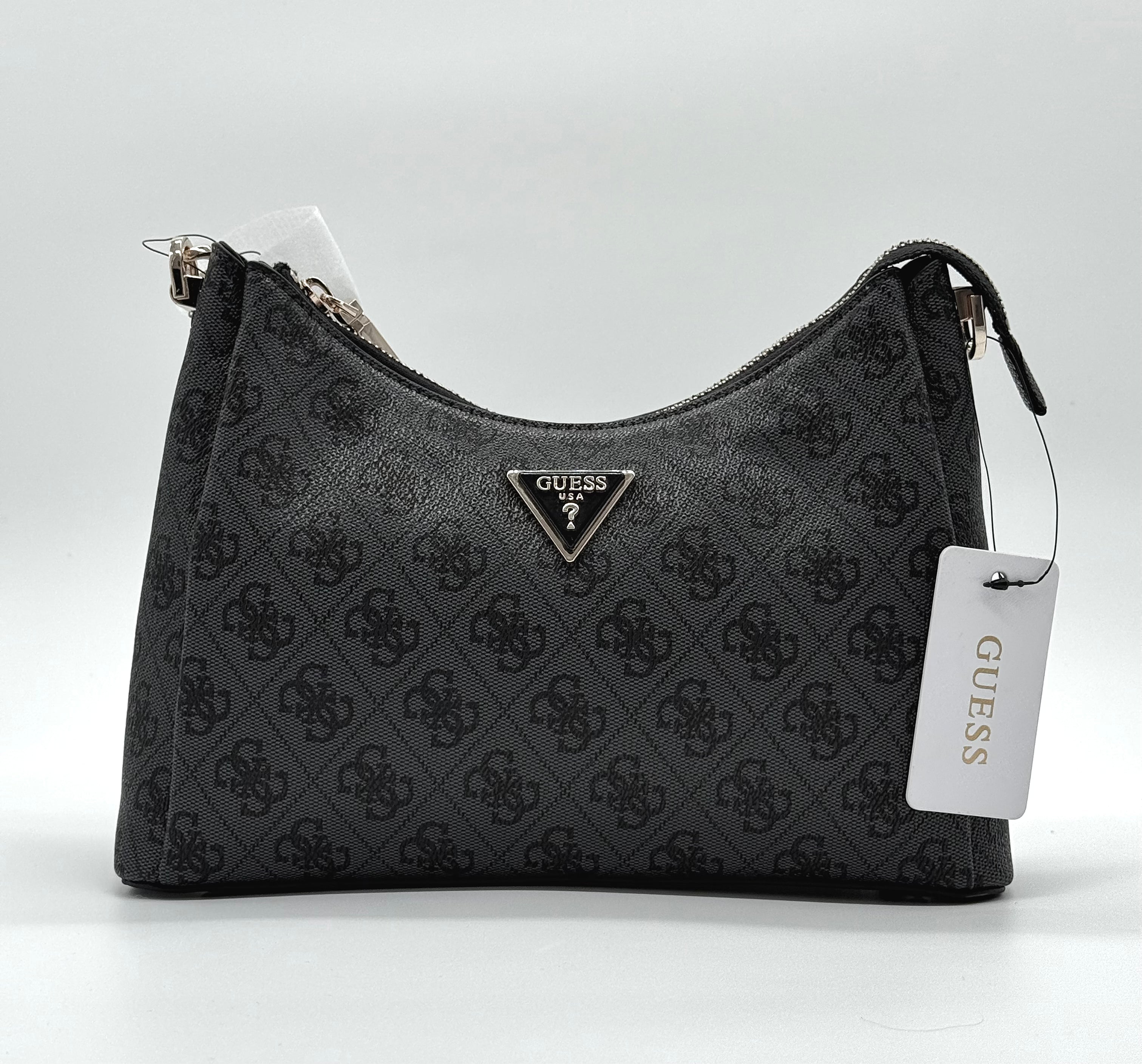 Bolso Guess Meredian Negro – Estilo Elegante con Detalles Icónicos