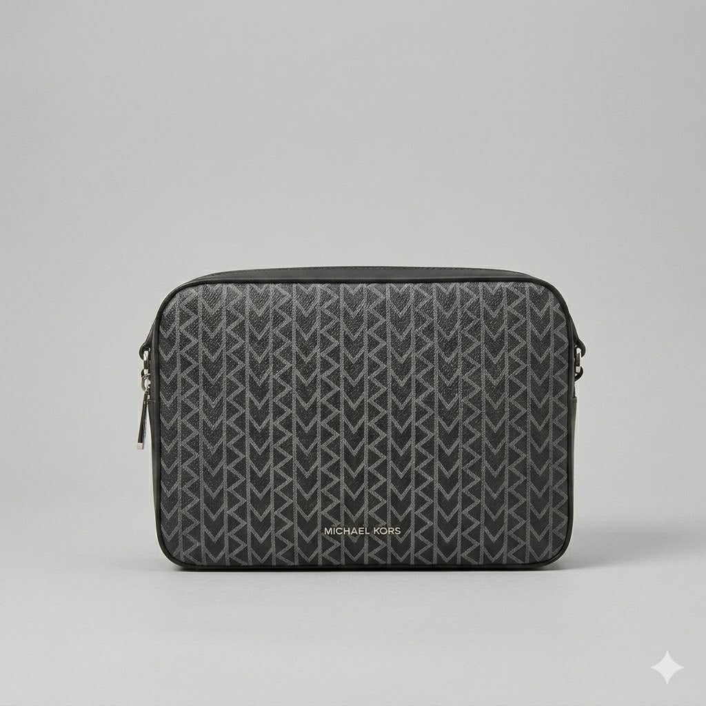 Bolso Crossbody Michael Kors con Monograma – Negro/Gris