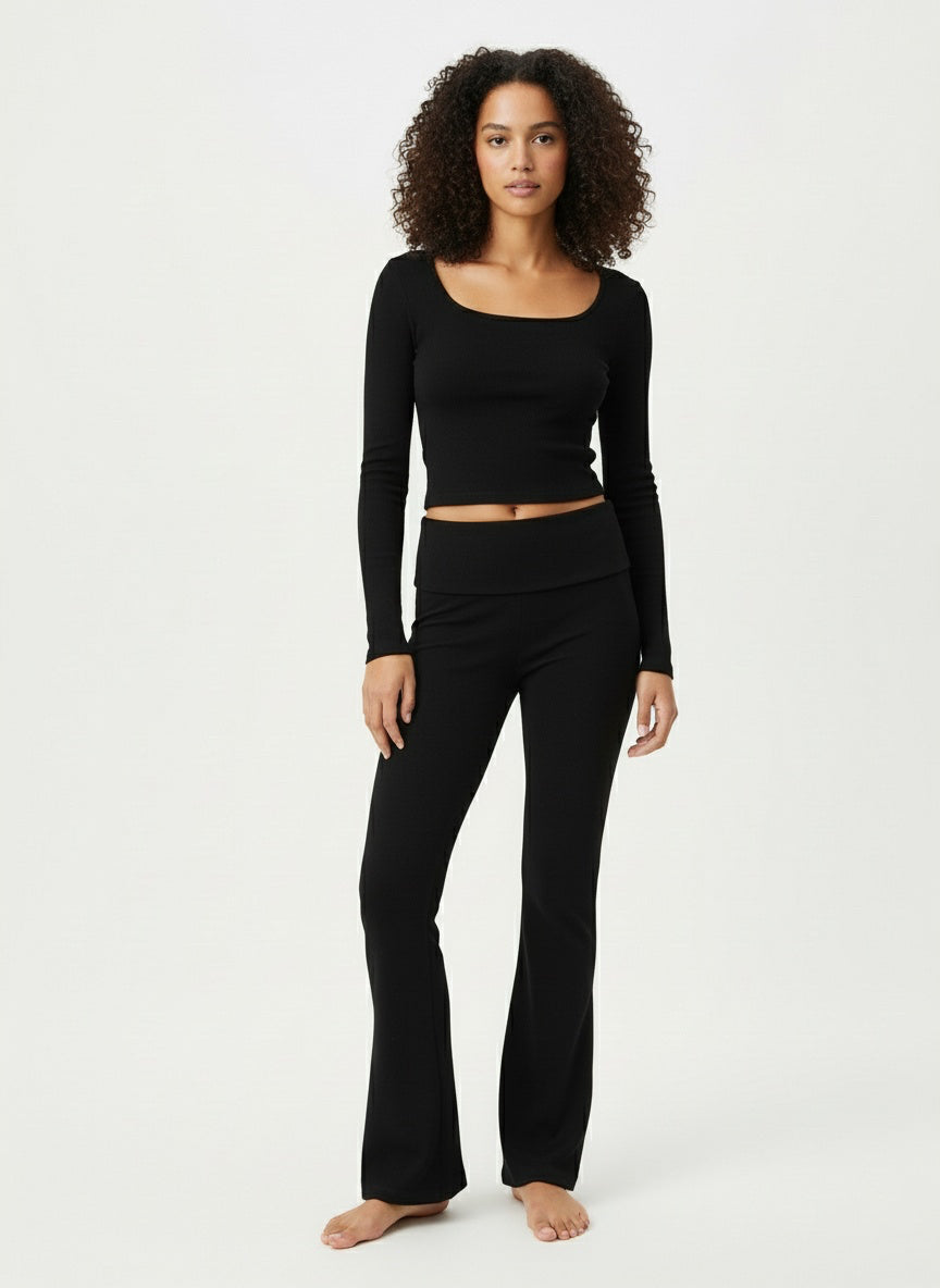 Set de Dos Piezas Manga Larga – Color Negro