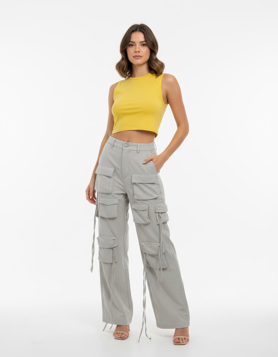 Crop Top Amarillo Básico ☀️✨