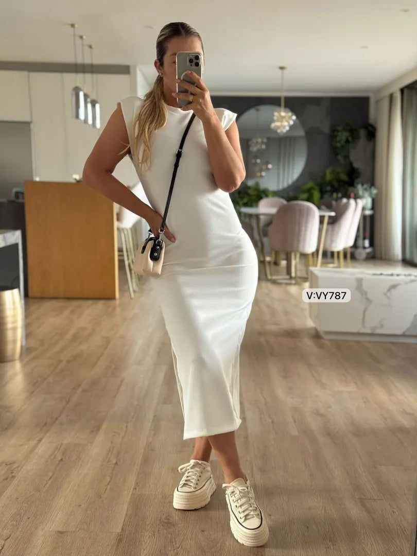 Vestido Rib Midi