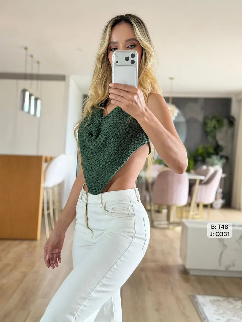 Blusa Tejida Espalda Descubierta
